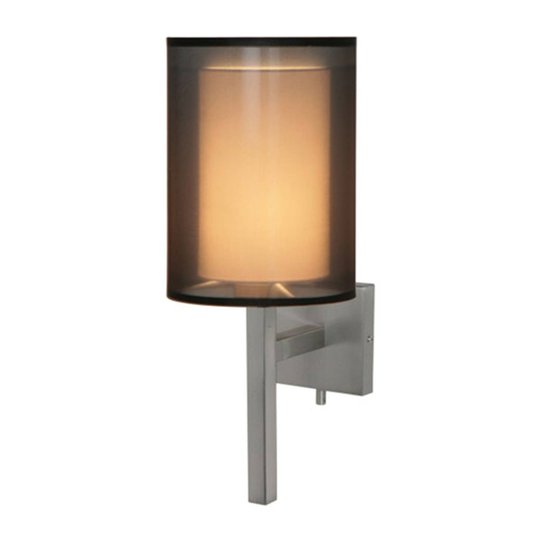 Vägglampa Quattro med organzaskärm