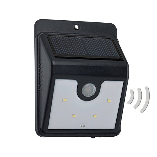Soldriven LED-utomhusvägglampa Argon med sensor