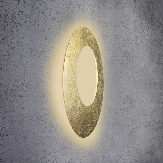 Escale Blade Open LED-vägglampa bladguld Ø 79 cm
