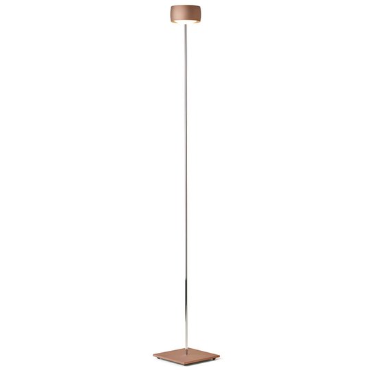 LED-golvlampa Grace med gestigenkänning koppar