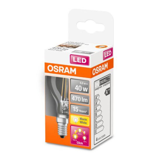 OSRAM Classic P LED-lampa E14 4 W 827 3-Step-dim