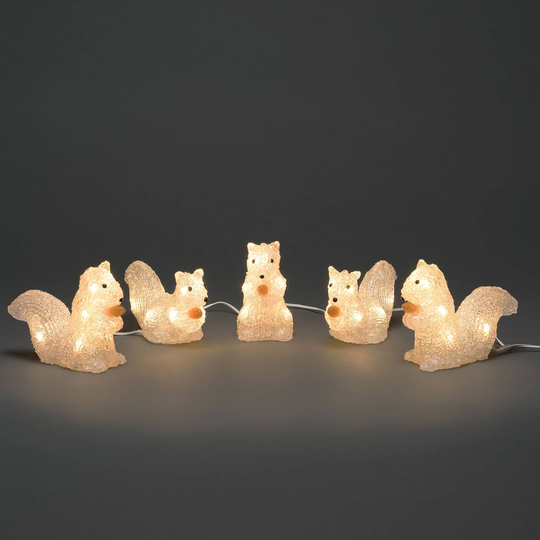 LED-lampfigurer ekorre för utomhusbruk 5-pack