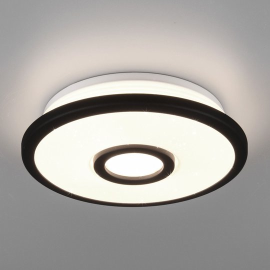 LED-taklampa Okinawa, Starlight-effekt, Ø 21 cm