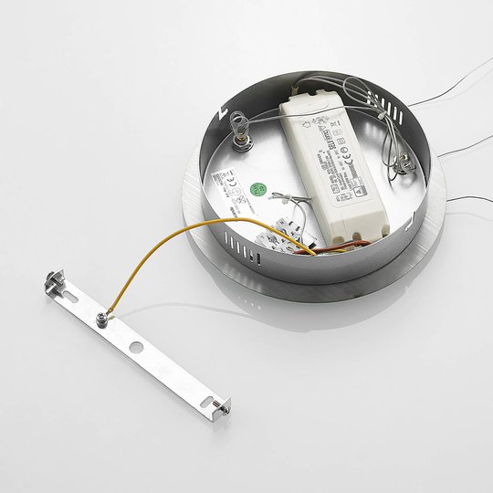 Lucande Sakina LED-hänglampa krom Ø 58 cm