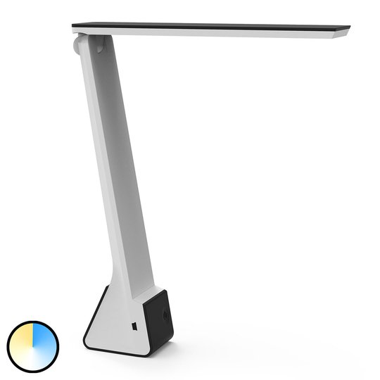 LED-skrivbordslampa MAULseven med batteri, svart