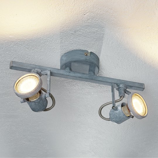 LED-taklampa Concreto med 2 lampor