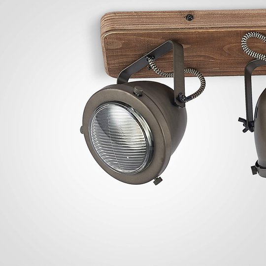 Lindby Farovi takspotlight svart, 3 lampor