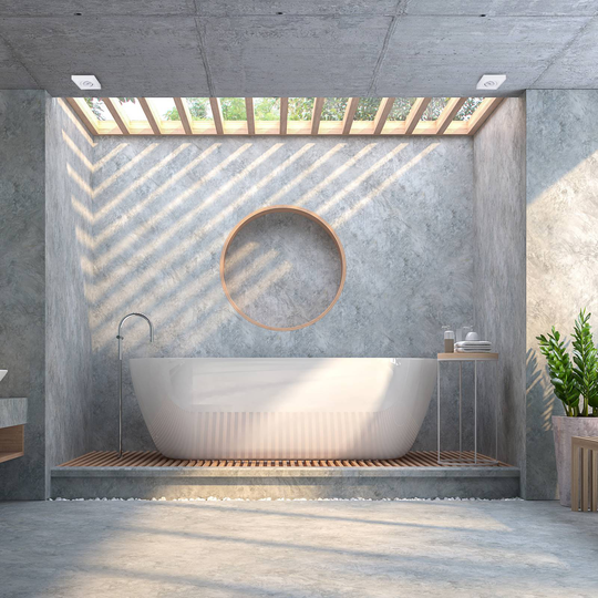Monteringsbar downlight Nusa, kantig vit