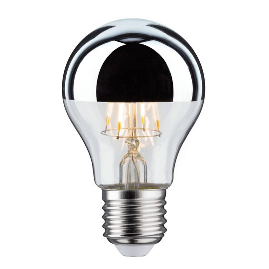 LED-lampa E27 droppe 827 toppförspeglad 4,8W