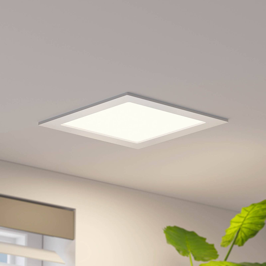 Prios Helina LED-inbyggnadslampa, silver, 22 cm