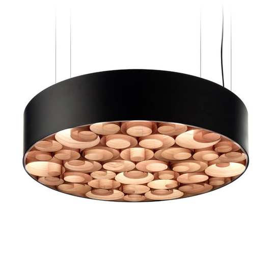 LZF Spiro hänglampa 75 cm Casambi-app körsbär
