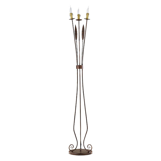 Golvlampa Loara, rustikal, 3 lampor