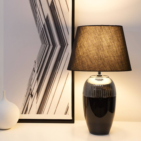 Pauleen Midnight Beauty bordslampa svart/silver
