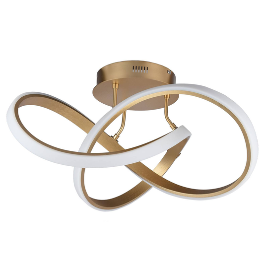 LED-taklampa Indigo, 1 lampa, guld matt