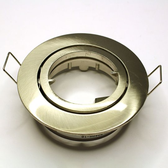 Högvoltinbyggnadslampa Snok, borstat nickel