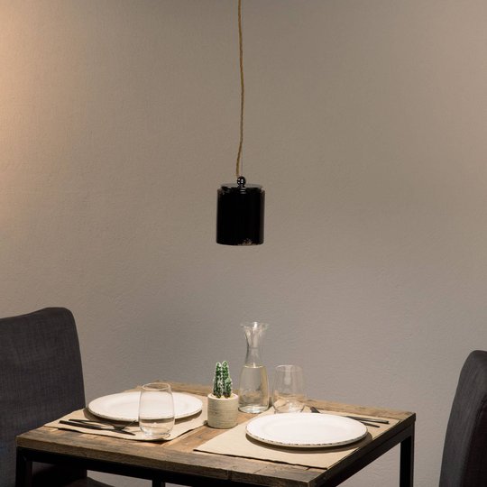 Vintage-pendellampa C984 svart