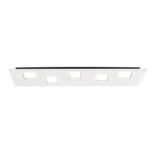Fabbian Quarter – vit LED-taklampa 5 lampor