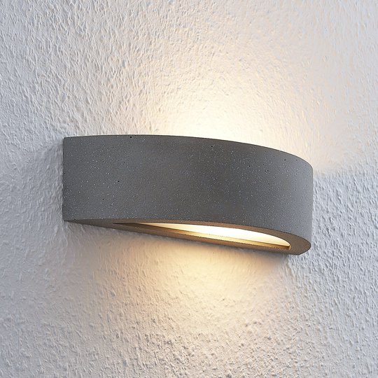Lindby Elvira LED-vägglampa halvrund, easydim