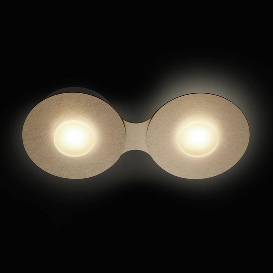 GROSSMANN Disc LED-taklampa, goldbrun, 2 lampor