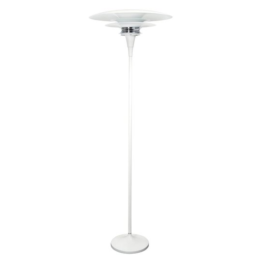 Golvlampa Diablo i vitt - med integrerad dimmer