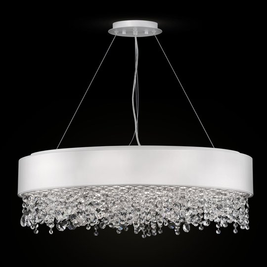 Oval textilpendellampa Manfred