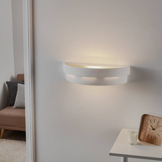 Vägglampa Tavern av keramik, up/down, vit