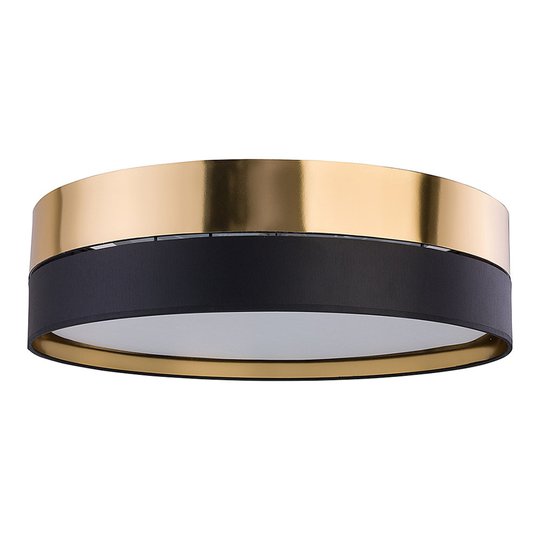 Taklampa Hilton, svart/guld