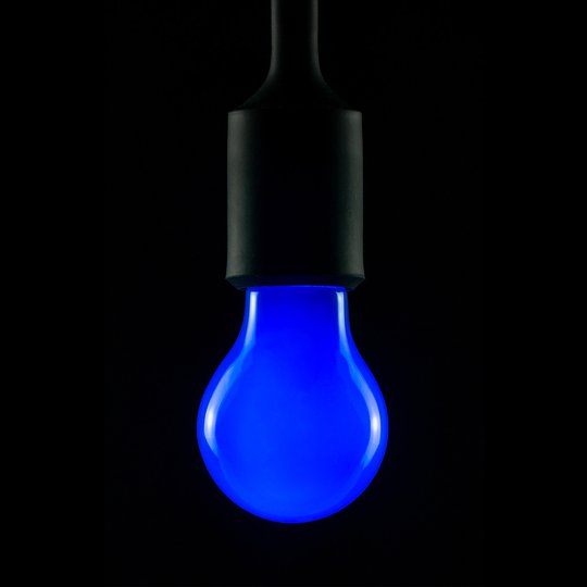E27 2W LED-lampa blå dimbar med 80 lysdioder