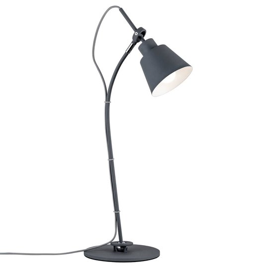 Vridbar bordslampa Thala i trendig grå
