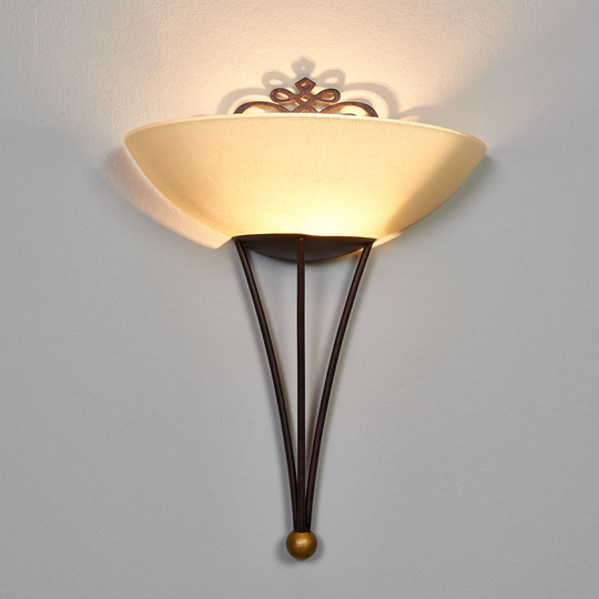 Vacker vägglampa Master med dekorationer