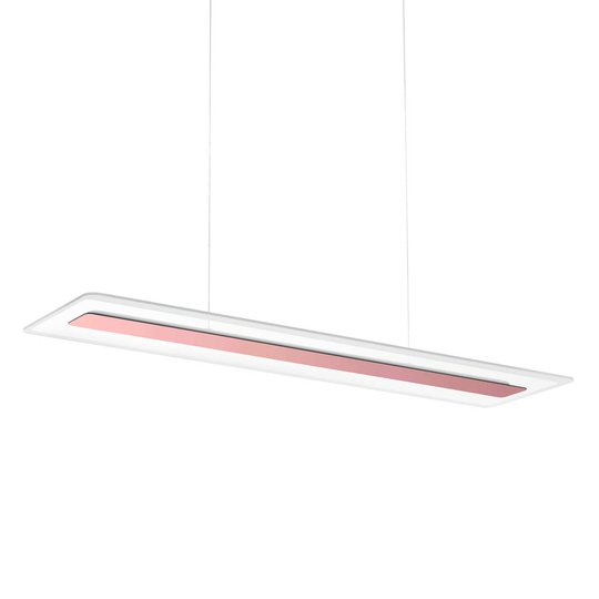 LED-hänglampa Antille, glas, rektangulär, koppar