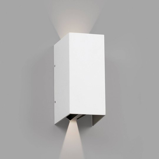 LED-utomhusvägglampa Blind, vit