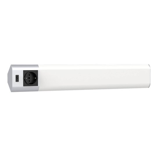 Lindby Eray LED-bänklampa med eluttag, 53 cm