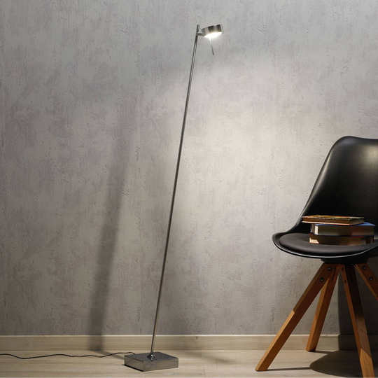 LED-golvlampa Bling med dimmer 1-lampa krom