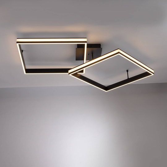 LED-taklampa Elis, CCT, kvadratisk ram