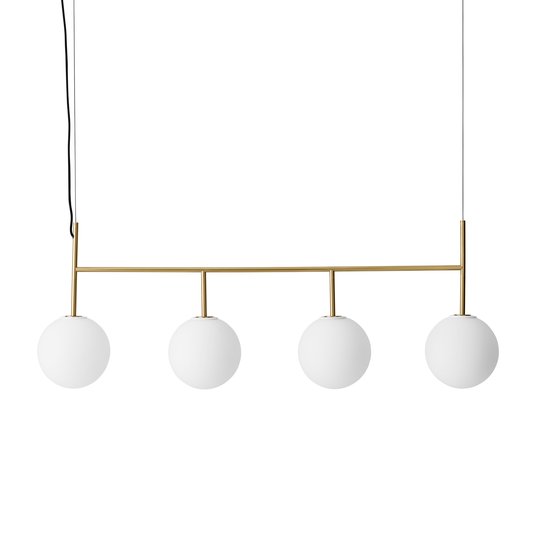 Menu TR Bulb LED-pendel 4 lampor mässing/opal matt