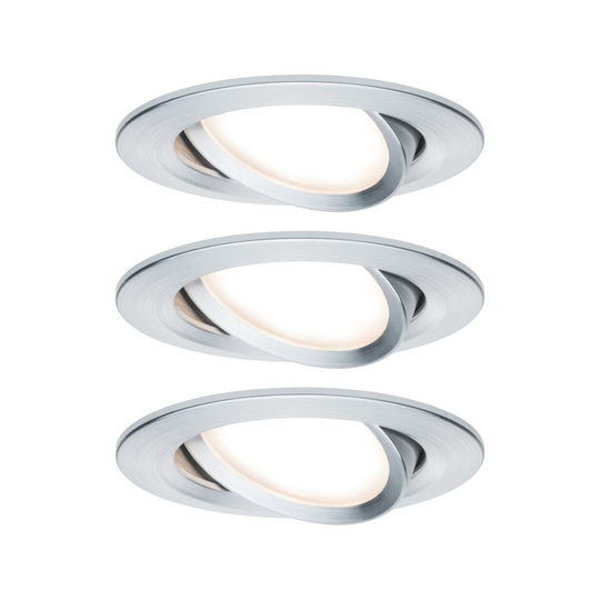 Premium LED Slim Coin Satin Infälld (Aluminium)