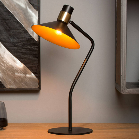 Bordslampa Pepijn i guld och svart