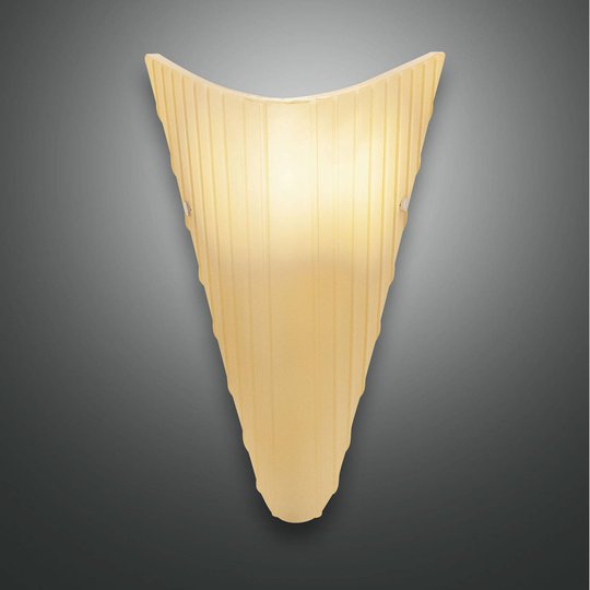 Vägglampa Fly med glasskärm, bärnsten
