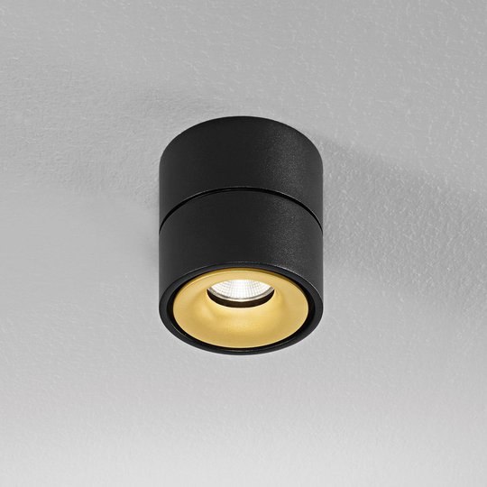 Egger Clippo takspotlight dim-to warm svart/guld