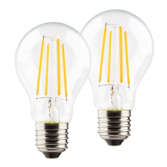 LED-lampa E27 A60 Retro 6W 2 700 K klar 2-pack