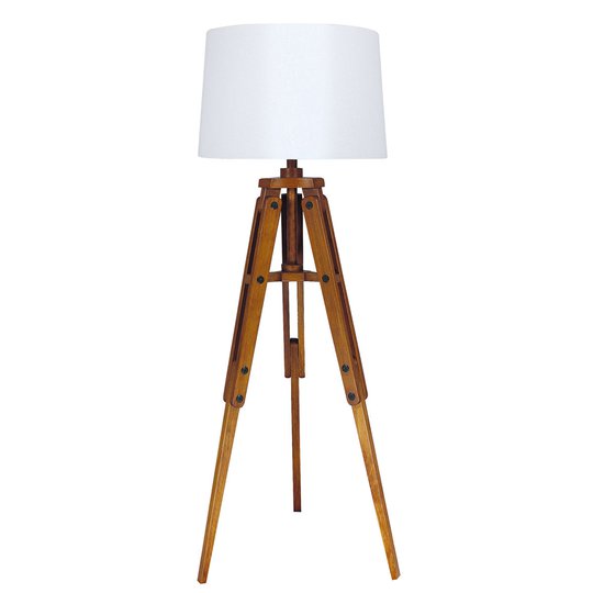 Trägolvlampa Marvin i stativform, höjd 122 cm
