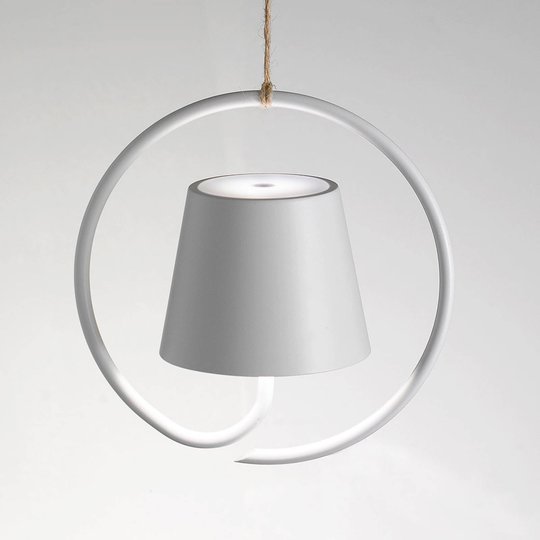LED-hänglampa Poldina batteridriven, vit