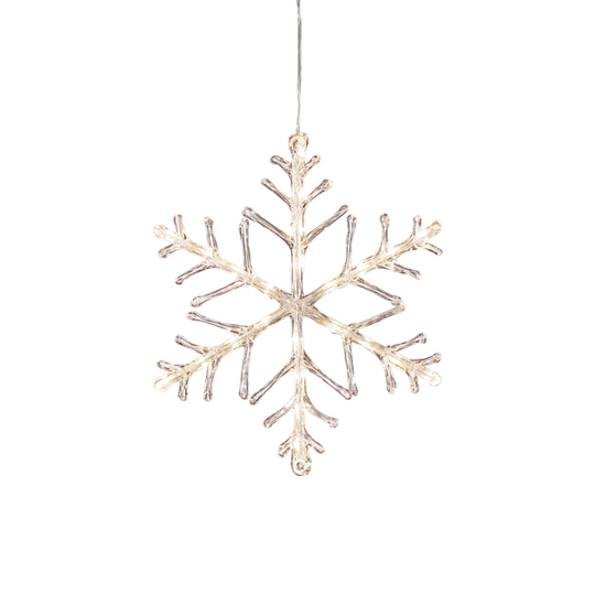 Snöflinga akryl 40cm vvita LED (Klar)