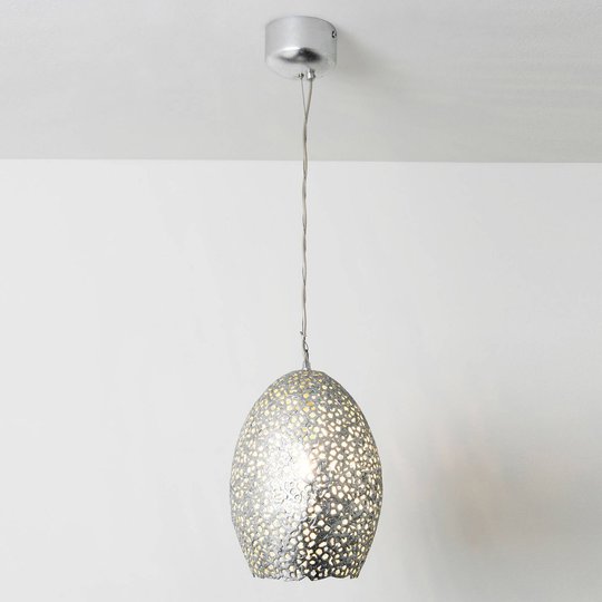 Pendellampa Cavalliere, silver, Ø 22 cm