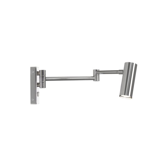 Vägglampa PUCK Kabel Krom Utvikbar arm, Örsjö belysning