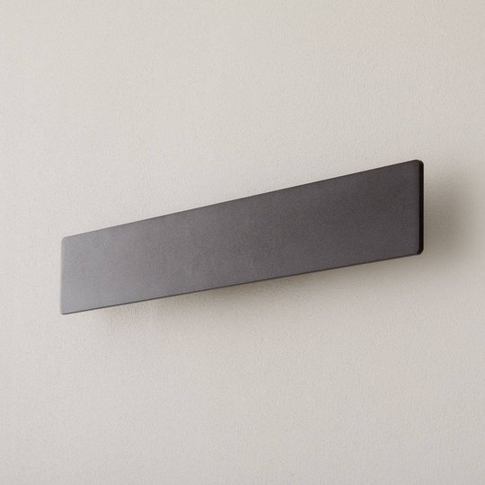 LED-vägglampa Zig Zag svart, bredd 53 cm