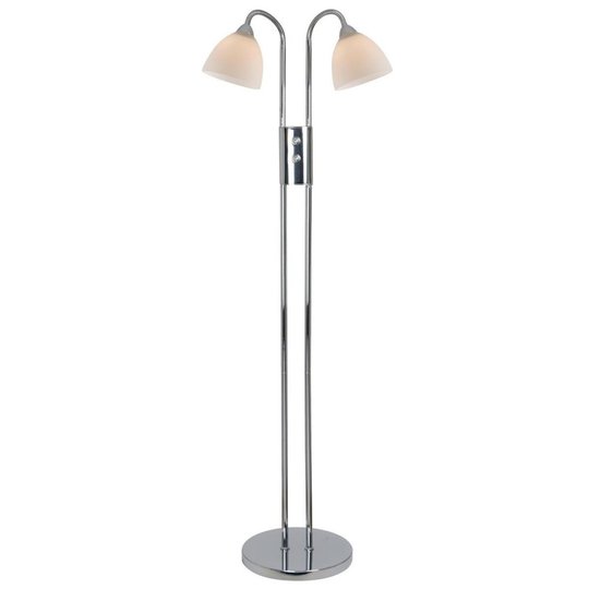 Ray golvlampa dubbel dimbar (Förkromad/blank)