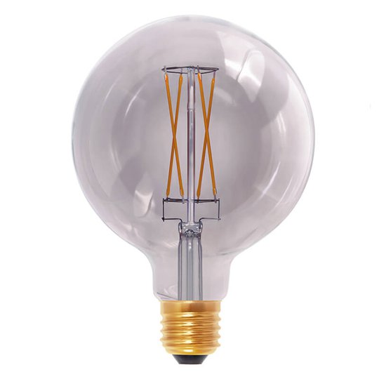 E27 6W 920 LED-globlampa G125 rökgrå
