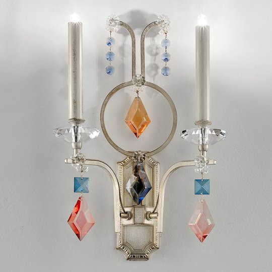 Gracia - vägglampa m dekorativa prismor, 2 lampor